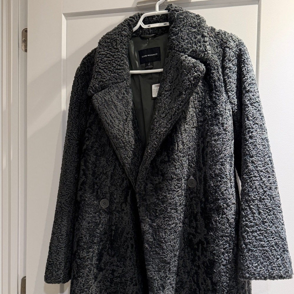 Club Monaco Charcoal Teddy Jacket